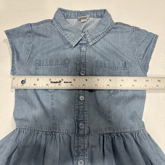 Girls Dresses Okie Dokie Chambray Denim Tiered & Isaac Mizrahi Tutu Heart Size 5 - Picture 5 of 11